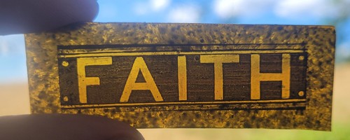 Stained glass faith painted - faith,