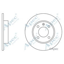 2x Brake Discs Solid For VW