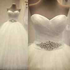 New tulle White/Ivory new strapless wedding bridal dress Customized size 6-22+UK