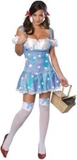 RUBIES SECRET WISHES DOROTHY FANCY DRESS COSTUME SZ MEDIUM WIZARD OF OZ