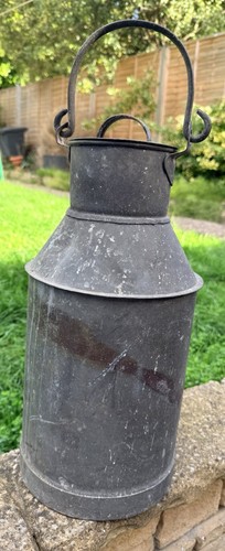 Rustic vintage metal milk can - milk,