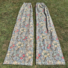 "Golden Lily" William Morris & Co. Door Curtains Lined 93"x50" John Henry Dearle
