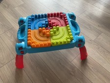 Megabloks portable table inc bloks and car bases with 2 x pull along wagons