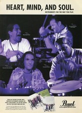 2001 Print Ad of Pearl Hand Drums Congas w Archie Pena, Horacio Hernandez