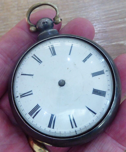 Silver fusee verge pair - fusee, cased