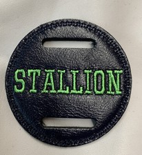1x Navy Real LEATHER 7cm