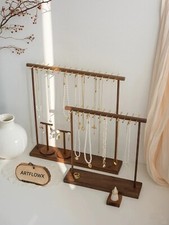 Elegant Walnut Necklace Stand