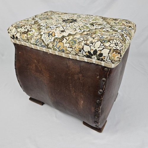 Vintage upholstered leather - upholstered,
