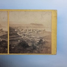 Scarborough Yorkshire Stereoview C1870 Real Photo Panorama Victorian Town 