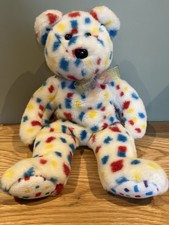 Ty Beanie Buddies Confetti Large Bear Retired 1999