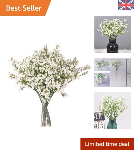 White silk plastic gypsophila - white,