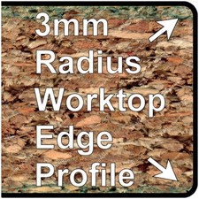 3mm Q3 Radius Worktop & Breakfast Bar Joining Strips Trims & End Caps UK Quality