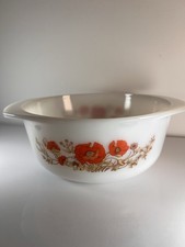 Arcopal France Casserole Dish Poppy 22cm Vintage Retro Very good Condition