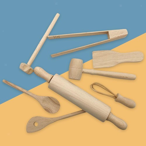 Pan set beige - set, wooden