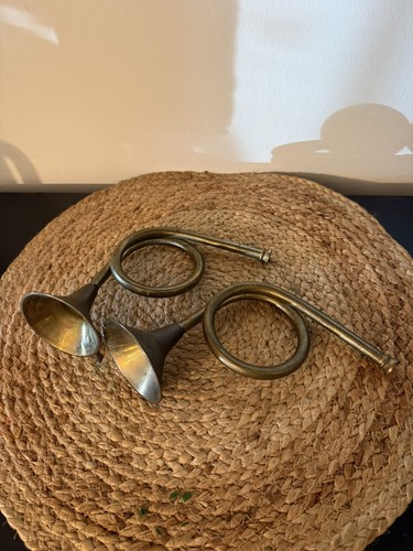 Vintage brass french horns - french,