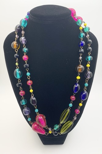 Multi coloured beaded long - multi,