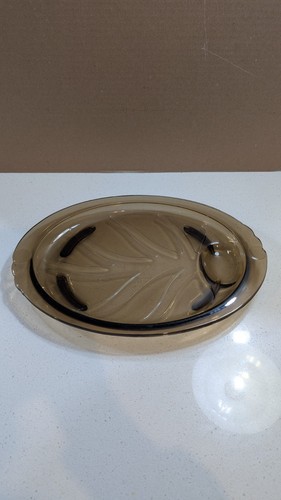 Vintage pyrex amber brown tree - pyrex,