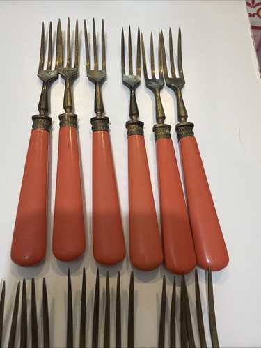 Antique french dessert forks - antique,