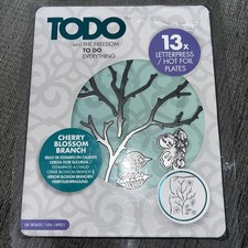 cherry blossom branch letterpress/hot foil plates from todo