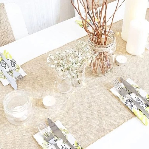 Hessian jute table - table,