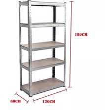 Heavy Duty 5 Tier Metal Garage Shelves Shelving Racking Storage Boltless Shelf