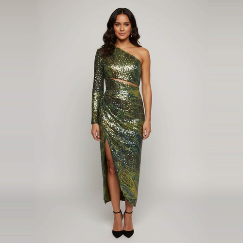 Elie saab green sequinned - saab,