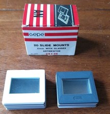 GEPE 6002  20 x Glass Slide Mounts - 24x36  - 2mm With Glasses -  Antinewton...