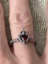Pandora S925 Silver Heart Ring Disney Villains Snow White BIN