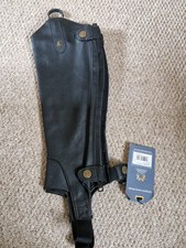 Shires Moretta Synthetic Gaiters Half Chaps Black Small