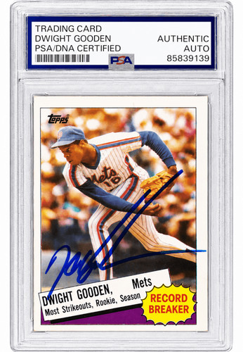 Dwight gooden signed mets - mets, 1985
