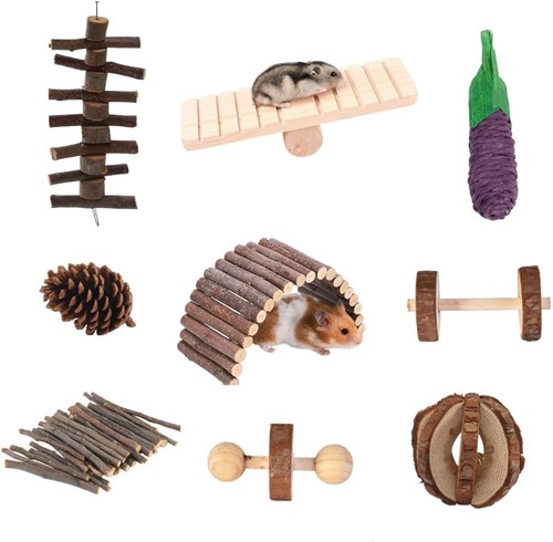 Hamster toys pcs wooden - pcs,