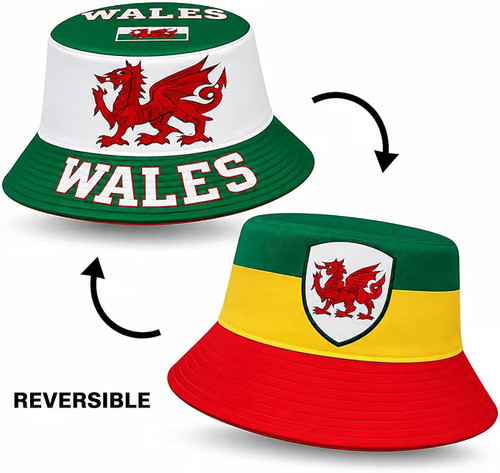 Welsh dragon reversible bucket - welsh,