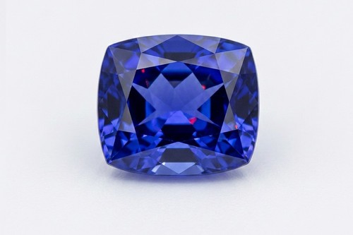 7ct dark blue cushion cut - 4.7ct,