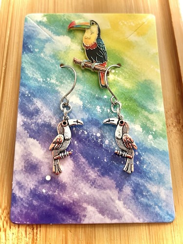 Toucan set earrings - toucan, and