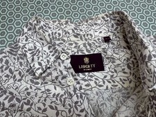 Mens Liberty floral print shirt 15 1/2" - made in Italy - FREE SHIPPING