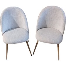 Pair of Modern White Fabric