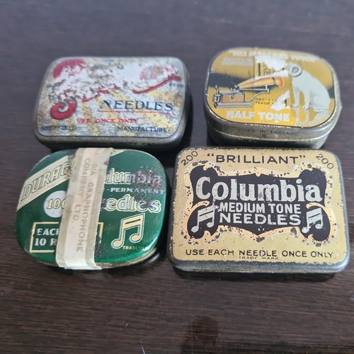 Vintage gramophone needle tins - vintage,