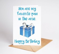Funny Birthday Card Rude Card