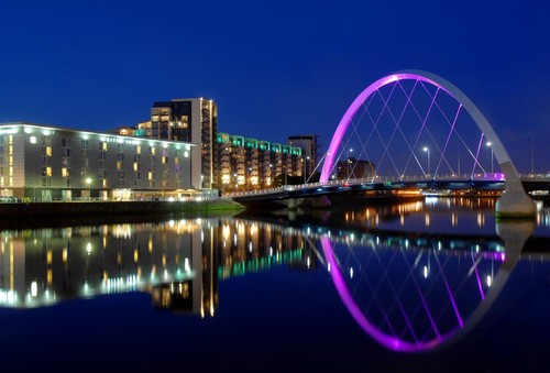 Glasgow clyde arc - at, night