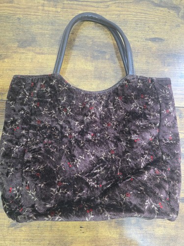 Vintage brown floral - vintage, velvet