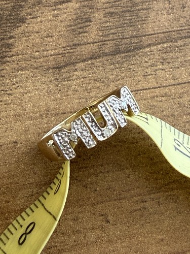 9ct yellow gold mum diamond - 9ct, mum’