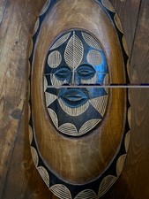 Hand Carved Wooden Shield