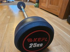 KEFL 25KG Fixed Rubber Barbell