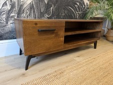 MADE.com Lucien TV Stand/Media Unit w/Cupboard - Solid Dark Mango Wood