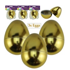 Pack of 3 Large Golden 10cm
