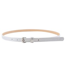 SIMPLE LADIES GIRLS WOMEN'S THIN SKINNY FAUX LEATHER ADJUSTABLE WAIST BELT