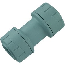 10 x Polyplumb 15mm straight couplers PB015. Polypipe push fit connectors unions