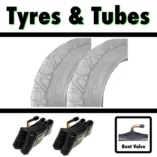 White pram tyre 12 - white,