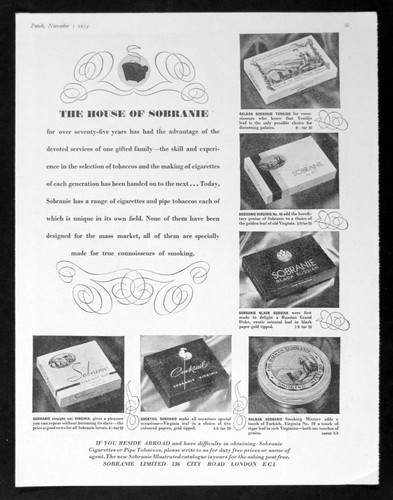 Sobranie 1954 cigarettes - 1954,