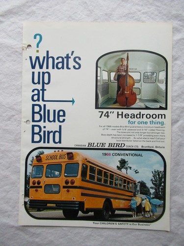 1966 print blue bird school - ad,